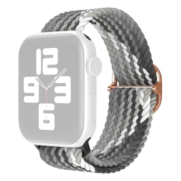 Apple Watch (41mm) nylonkellohihna - Gradientti Harmaa Silver grey