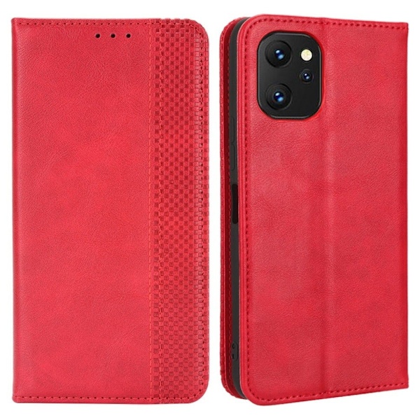 Bofink Vintage Umidigi Power 7 / 7s Nahkakotelo - Punainen Red