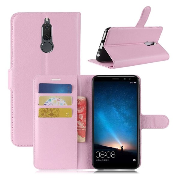 Huawei Mate 10 Lite Litchi skind etui - Lyserød Pink