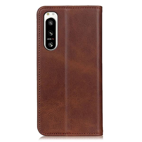 Äkta läder Sony Xperia 5 IV fodral - Brun Brun