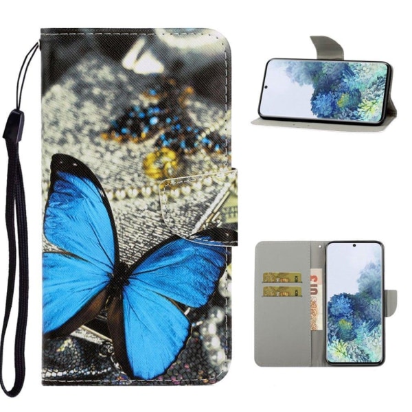 Wonderland Samsung Galaxy S21 Plus flip case - Big Butterfly Blue