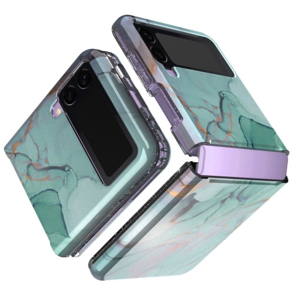 Marble Samsung Galaxy Z Flip3 5G Etui - Grøn Marmor Green