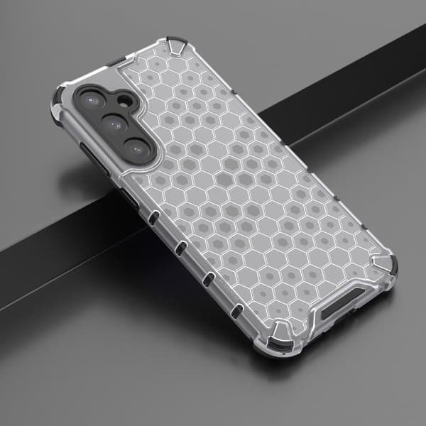 Bofink Honeycomb Samsung Galaxy S23 FE kotelot - Hopea/Harmaa Silver grey