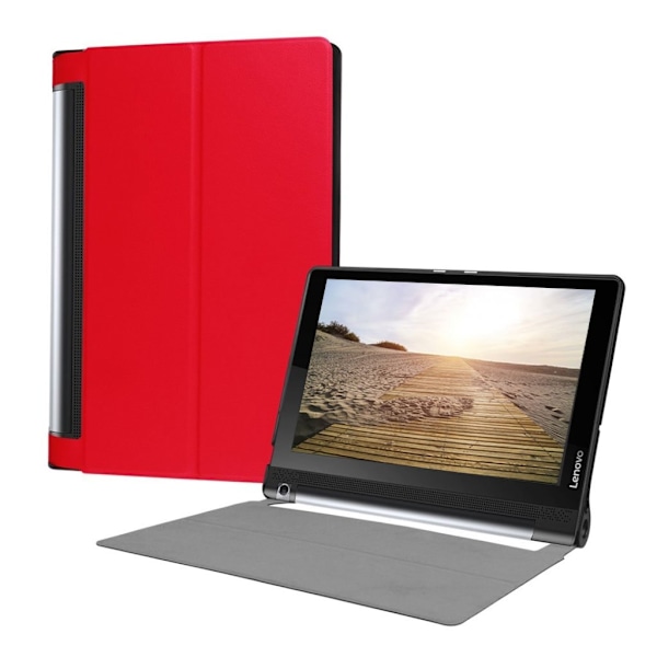 Lenovo Tab 3 Plus 10 PU Lær Flip Etui - Rød Red