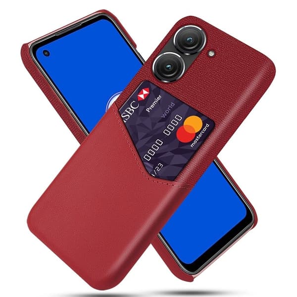 Bofink ASUS Zenfone 9 Card Suojakuori - Punainen Red