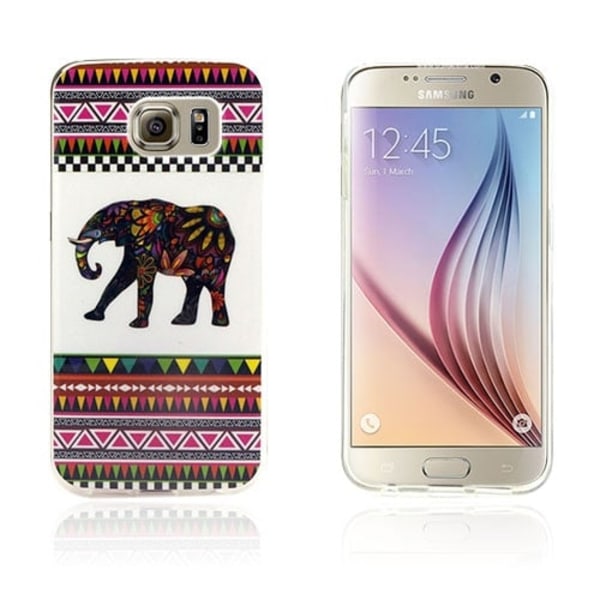 Westergaard Samsung Galaxy S6 Edge Skal - Maya Stil Elefant multifärg