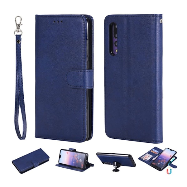 Huawei P20 Pro irroitettava nahkainen flip suojakotelo - Sininen Blue