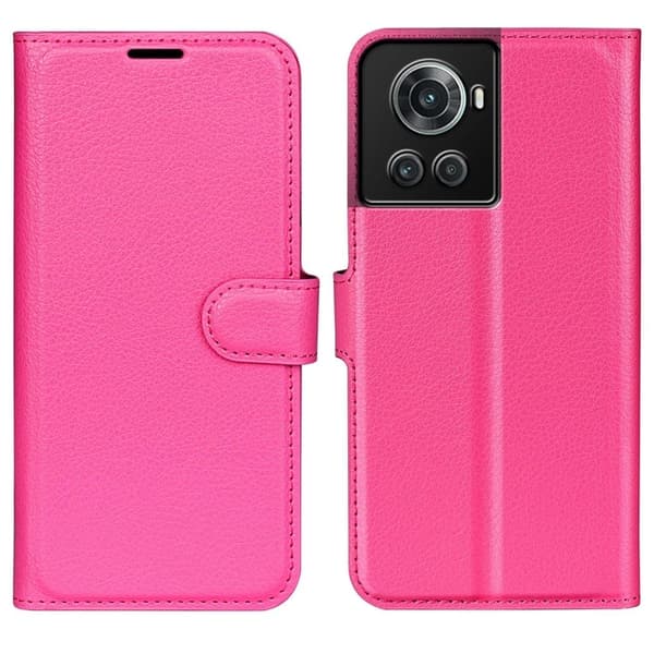 Klassisk OnePlus 10R / OnePlus Ace flip etui - Pink Pink