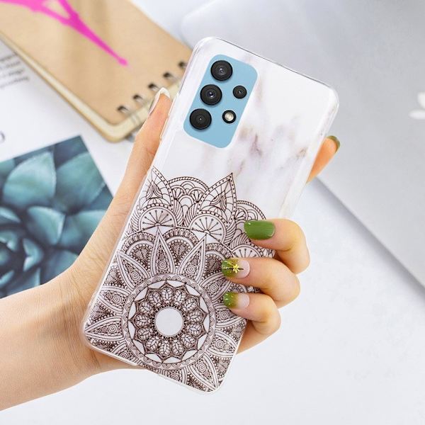 Marble Samsung Galaxy A32 Suojakotelo - Mandala Brown