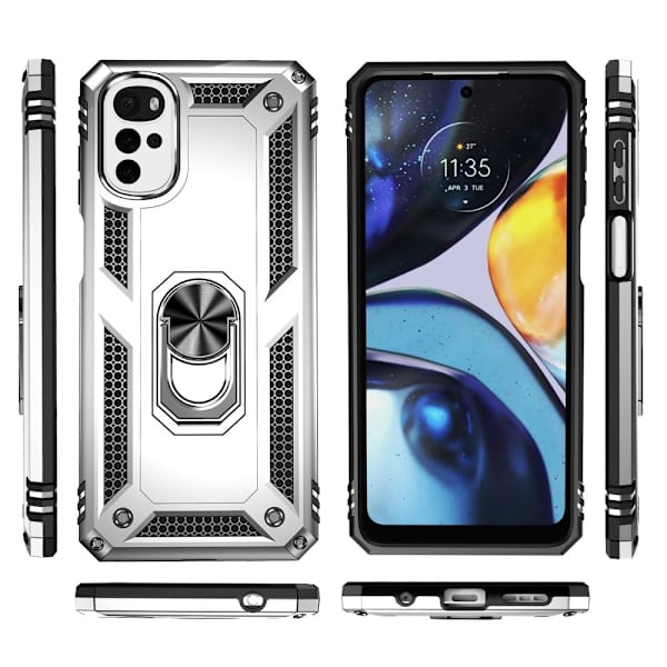 Bofink Combat Motorola Moto G22 skal - Silver/Grå Silvergrå