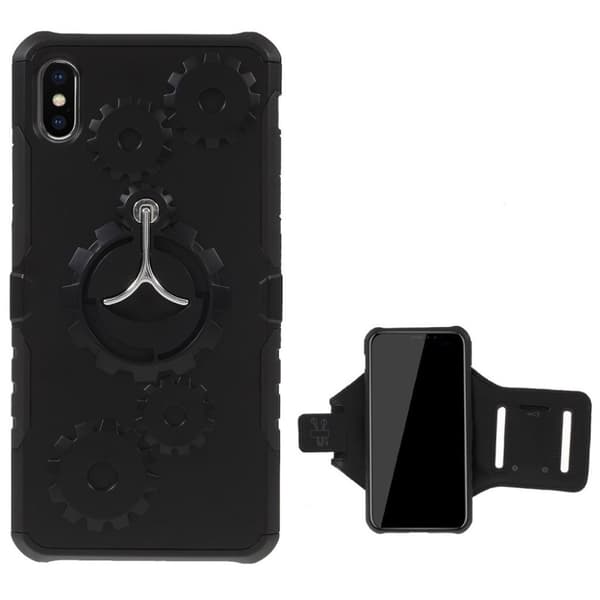 iPhone 9 Plus beskyttelses deksel av hybrid materiale - Svart Black
