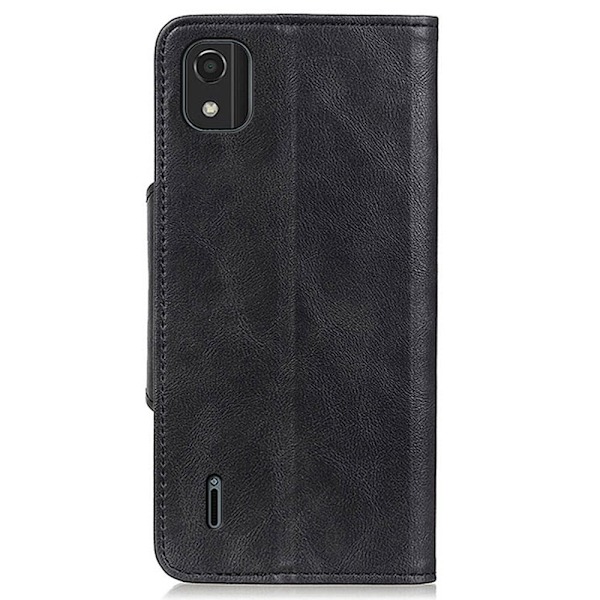 Alpha Nokia C2 2nd Edition flip etui i lær - Svart Black