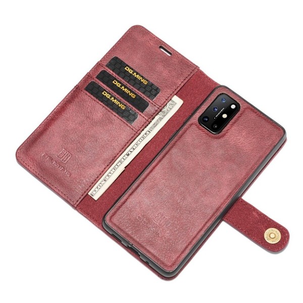 DG.MING OnePlus 8T 2-in-1 pung etui - rød Red