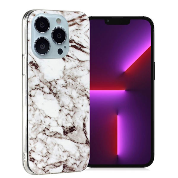 Marble iPhone 13 Pro Suojakotelo - Valkoinen White