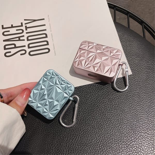 AirPods 3 diamantformat fodral med spänne - Blå Blå