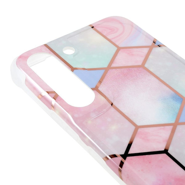 Marble Samsung Galaxy S22 Suojakotelo - Hexagonal Colorful Tile Multicolor
