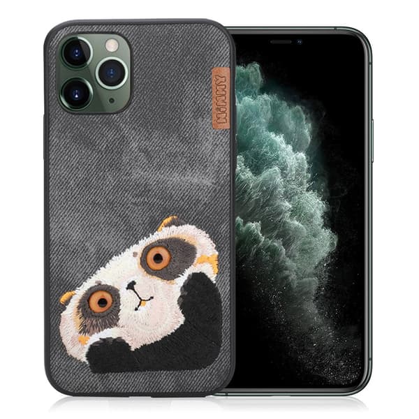 Nimmy Big Eyes iPhone 11 Pro Max Deksel Brodert - Svart Black