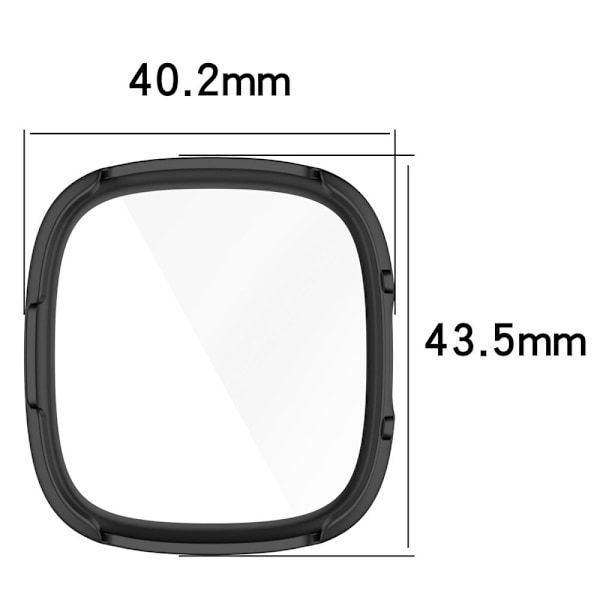 Fitbit Sense 2 / Versa 4 cover with tempered glass - Transparent Transparent