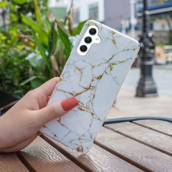 Marble Samsung Galaxy A54 Etui - Hvid White