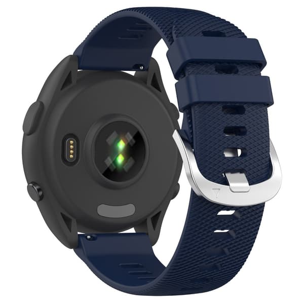 Garmin Forerunner 256S silikoninen ristikkoraitainen hihna - Keskiyön Sininen Blue