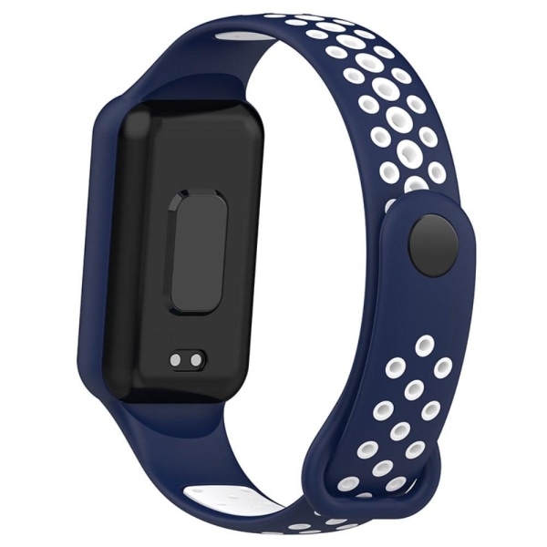 Amazfit Band 7 dual color silicone watch strap - Blue / White Blå