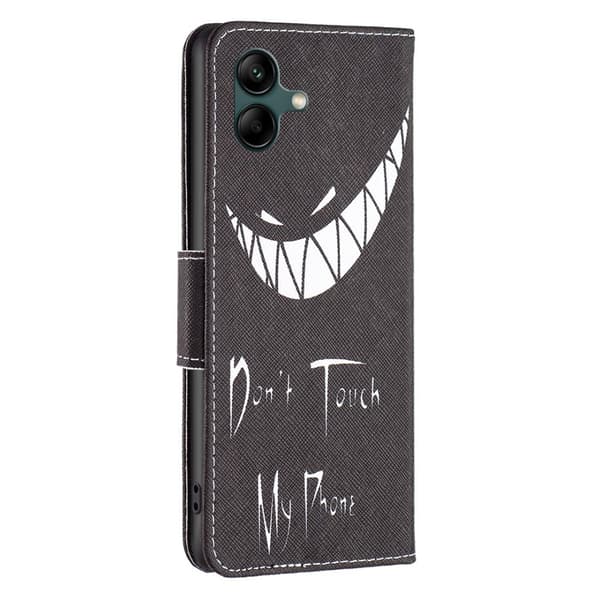 Wonderland Samsung Galaxy A04 Flippetui - Don't Touch My Phone Black