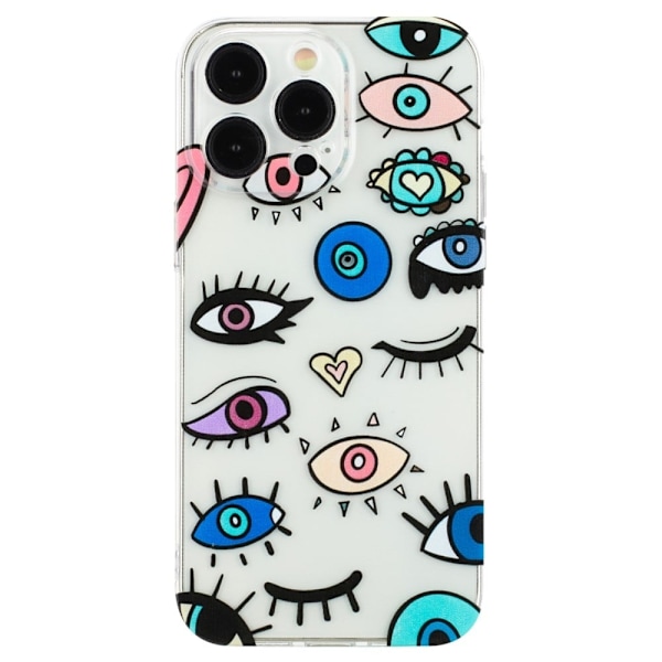 Deco iPhone 14 Pro deksel - Monsterøyne Multicolor