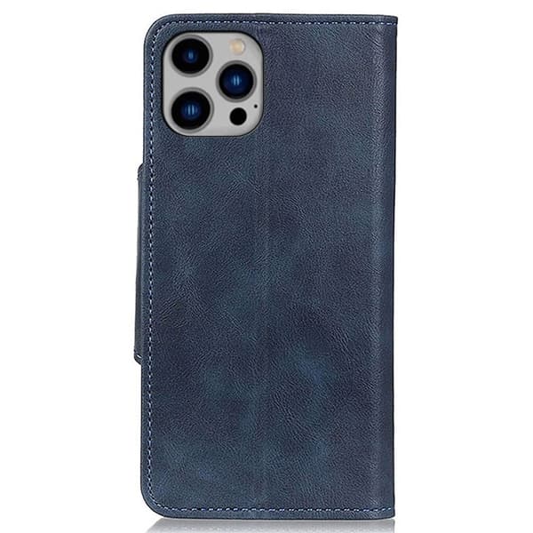 Alpha iPhone 14 Plus nahkainen läppäkotelo - Sininen Blue