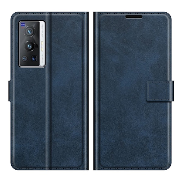 Lompakko Nahkakotelo For Vivo X70 Pro - Sininen Blue