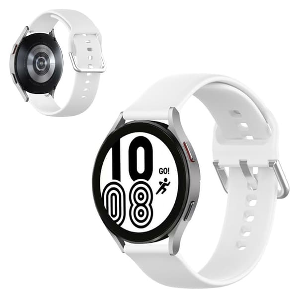 Enkel silikone-urrem til Samsung Galaxy Watch 4 - Hvid White