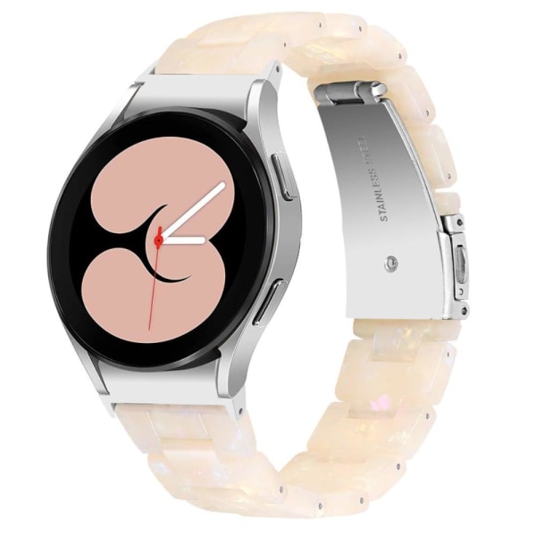 Samsung Galaxy Watch 5 / 5 Pro klockarmband i resinstil - Fluorescerande Vit Vit