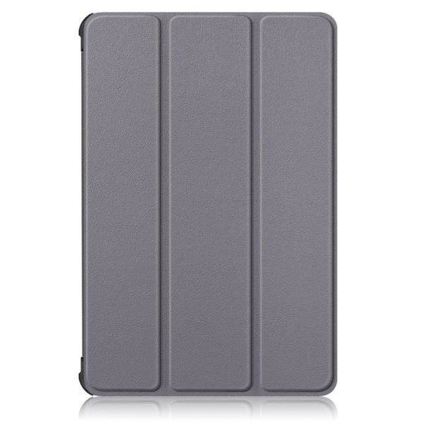 Kolminkertainen nahkainen jalusta kotelo Huawei MatePad T10 - Harmaa Silver grey