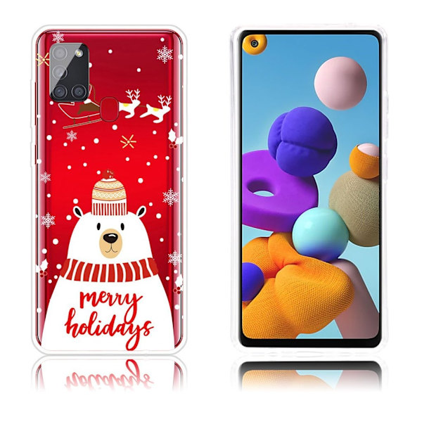 Juleveske til Samsung Galaxy A21s - Bjørn White