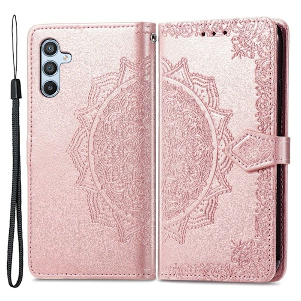 Mandala Samsung Galaxy A54 Flip Fodral - Roséguld Rosa