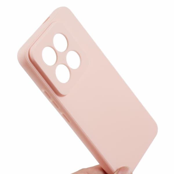Mikrofiberfodrat Xiaomi 14 Pro skal i mjukt gummi - Rosa Rosa