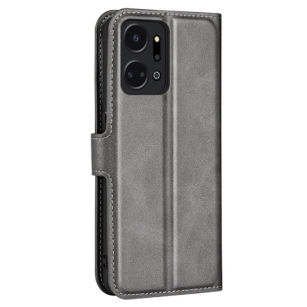 Lompakko Nahkakotelo For Honor X7a - Harmaa Silver grey