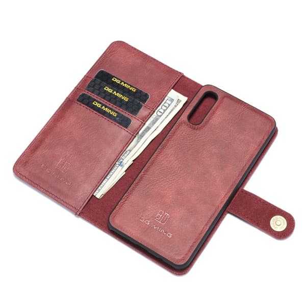 DG.MING Samsung Galaxy A50 2-i-1 Wallet Etui - Rød Red