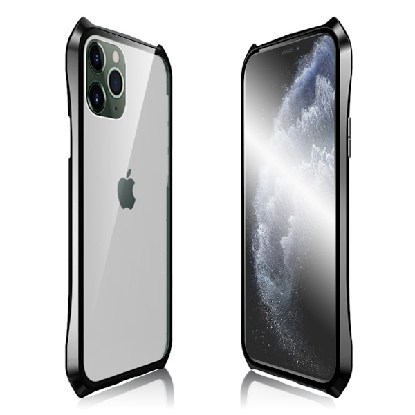Luphie Bat iPhone 11 Pro Alu-bumper og glas - Sort Black