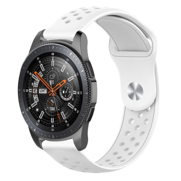 22mm Samsung Galaxy Watch (46mm) silikone Urrem - Hvid White