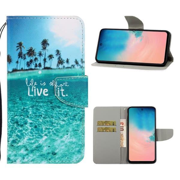 Wonderland Samsung Galaxy Note 20 veske - Engelske tegn Blue