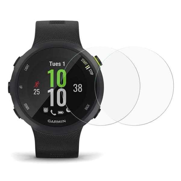 2Pcs Garmin Forerunner 45 Plus arc edge tempered glass screen protector Transparent