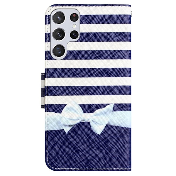 Wonderland Samsung Galaxy S22 Ultra Flip Etui - Sløjfe Blue