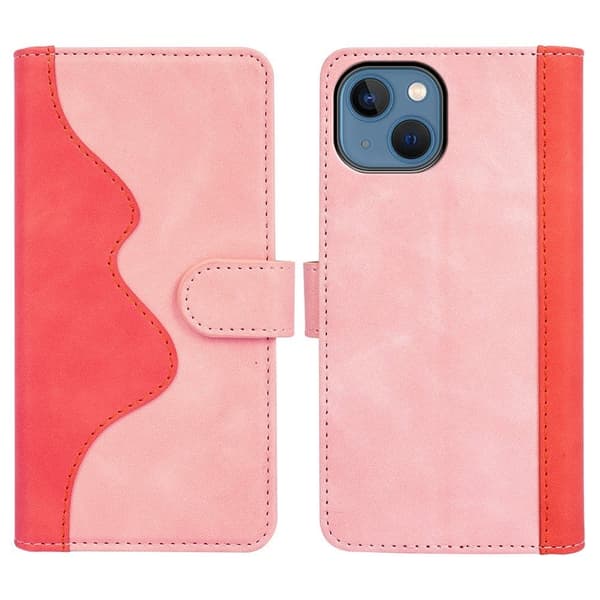 Tofarget lærdeksel for iPhone 14 Plus - Rosa Pink