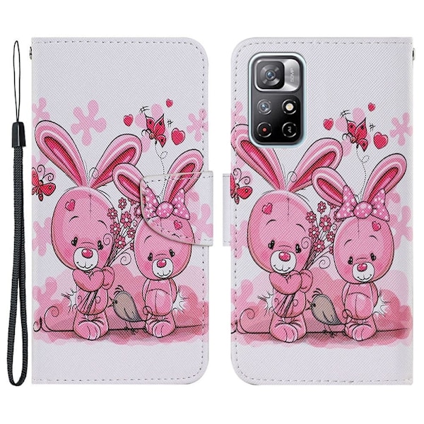 Wonderland Xiaomi Redmi Note 11T 5G / Note 11s 5g Flip Etui - Sød Kanin Pink
