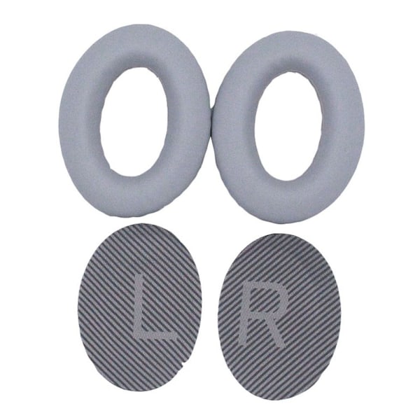 1 par BOSE QC15 / QC25 / QC35 JZF-236 ørepuder i læder - Sølv Silver grey