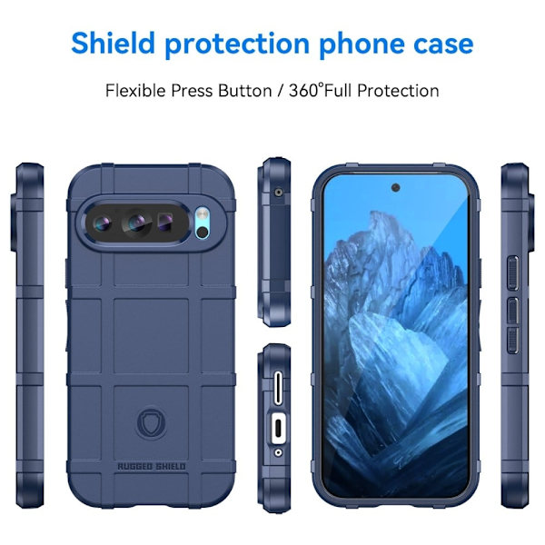 Rugged Shield Google Pixel 9 Pro XL skal - Blå Blå