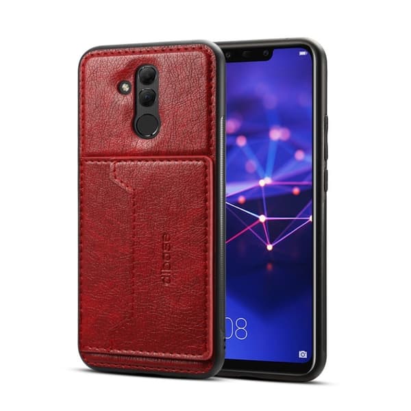 Crazy Horse Huawei Mate 20 Lite läderöverdraget fodral - Röd Röd