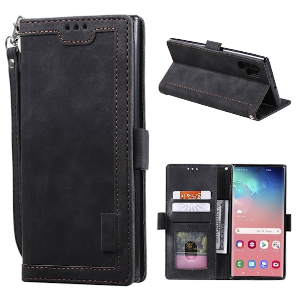 Suburbian läder Samsung Galaxy Note 10 Plus fodral - Svart Svart