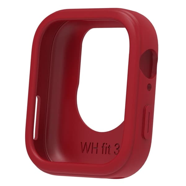 Huawei Watch Fit 3 Silicone Case Hollow Shockproof Watch Protective Frame - Wine Red Röd