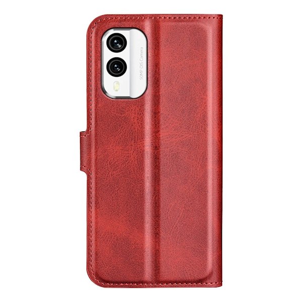 Læretui med Lommebok til Nokia X30 - Rød Red